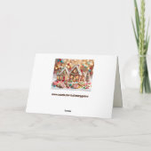 Grußkarte für Lebkuchenhäuser Feiertagskarte (Rückseite)