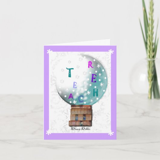 Grußkarte für Lehrer Feiertagskarte (Vorderseite)