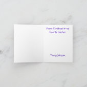 Grußkarte für Lehrer Feiertagskarte (Innenseite)