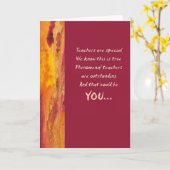 Grußkarte für Lehrer Karte (Gelbe Blume)