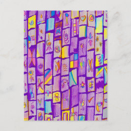 Grußkarte für Lila Steine Sharp Postkarte