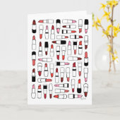 Grußkarte für Lipstick Karte (Gelbe Blume)