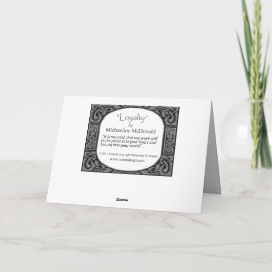 Grußkarte für Loyalty Wolves Karte (Rückseite)