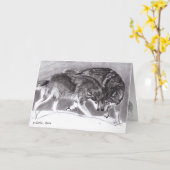 Grußkarte für Loyalty Wolves Karte (Gelbe Blume)