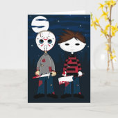 Grußkarte für maskierte Serienmörder Karte (Gelbe Blume)