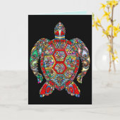 Grußkarte für Meeresschildkröten Karte (Gelbe Blume)