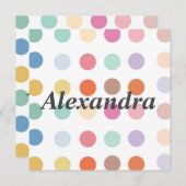 Grußkarte für mehrfarbige Punkte (Vorne/Hinten)