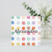 Grußkarte für mehrfarbige Punkte (Stehend Vorderseite)