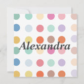Grußkarte für mehrfarbige Punkte (Rückseite)