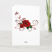 Grußkarte für meine schöne Ehefrau Rote Rose Karte (Rückseite)