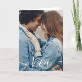 Grußkarte für mit Monogramm Foto Karte (Vorderseite)