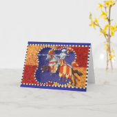 Grußkarte für mittelalterliche Ritter Karte (Gelbe Blume)