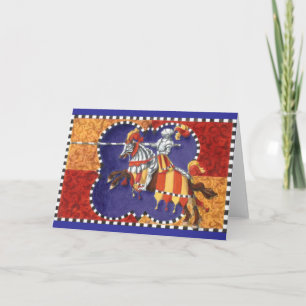 Grußkarte für mittelalterliche Ritter Karte