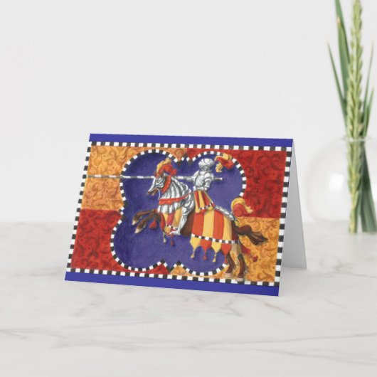 Grußkarte für mittelalterliche Ritter Karte (Vorderseite)