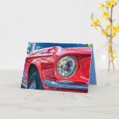 Grußkarte für moderne Muskelwagen Karte (Gelbe Blume)