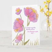 Grußkarte für Mut und Ermutigung Karte (Gelbe Blume)