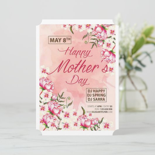 Grußkarte für Mutter Einladung (Stehend Vorderseite)