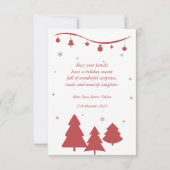 Grußkarte für nahtlose Saison. Karte (Rückseite)