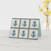 Grußkarte für nautische Schiffsanker Karte (Gelbe Blume)