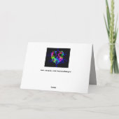 Grußkarte für Neonschädel Karte (Rückseite)