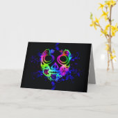 Grußkarte für Neonschädel Karte (Gelbe Blume)