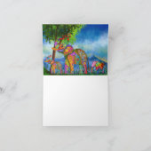 Grußkarte für niedliche und farbenfrohe Elefanten Karte (Innenseite)