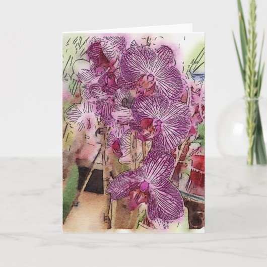 Grußkarte für Orchideen Karte (Vorderseite)