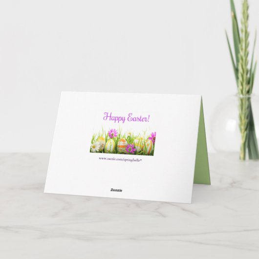 Grußkarte für Ostereier Feiertagskarte (Rückseite)