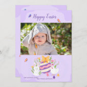 Grußkarte für Osterrahmen im Foto Feiertagskarte (Vorne/Hinten)