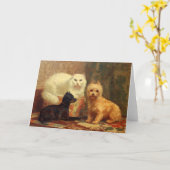 Grußkarte für persische Katzen und Hunde Karte (Gelbe Blume)