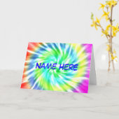 Grußkarte für personalisierte Gefärbte Krawatte Karte (Gelbe Blume)