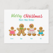 Grußkarte für personalisierte Lebkuchen Feiertagspostkarte (Vorderseite)