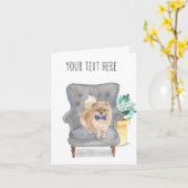 Grußkarte für personalisierten Text Spitz blau Karte (Gelbe Blume)