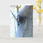 Grußkarte für Pferde Karte (Gelbe Blume)