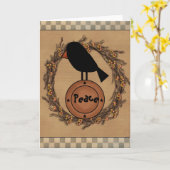 Grußkarte für primitive Krähen Karte (Gelbe Blume)