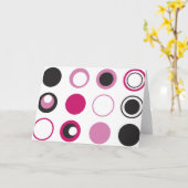 Grußkarte für rosa Punkte Karte (Gelbe Blume)