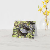 Grußkarte für Schildkröten Karte (Gelbe Blume)