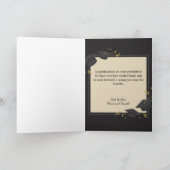 Grußkarte für Schwarz-Gold-Graduierung Karte (Innenseite)