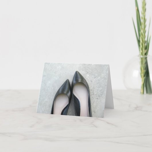 Grußkarte für schwarze Schuhe Karte (Vorderseite)