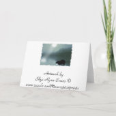 Grußkarte für schwarzen Bär und Mondlicht Karte (Rückseite)