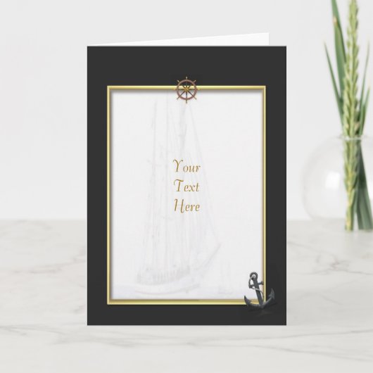 Grußkarte für Segelschiffe Karte (Vorderseite)