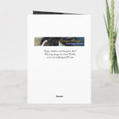 Grußkarte für Sinti und Roma Mare und Fohlen-Run-P Karte (Rückseite)