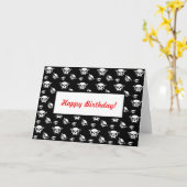 Grußkarte für Skull Boys Karte (Gelbe Blume)