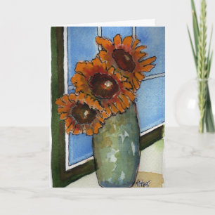 Grußkarte für Sonnenblumen Karte