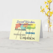 Grußkarte für Sozialarbeiter Karte (Gelbe Blume)