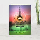 Grußkarte für spanische Gitarre Karte (Rückseite)