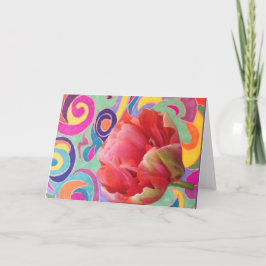 Grußkarte für Spiralgärten der Rose Karte