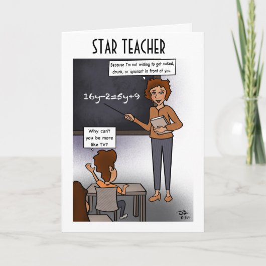 Grußkarte für Star Teacher Karte (Vorderseite)