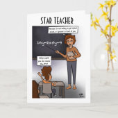 Grußkarte für Star Teacher Karte (Gelbe Blume)