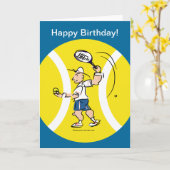 Grußkarte für Tennisspieler Karte (Gelbe Blume)